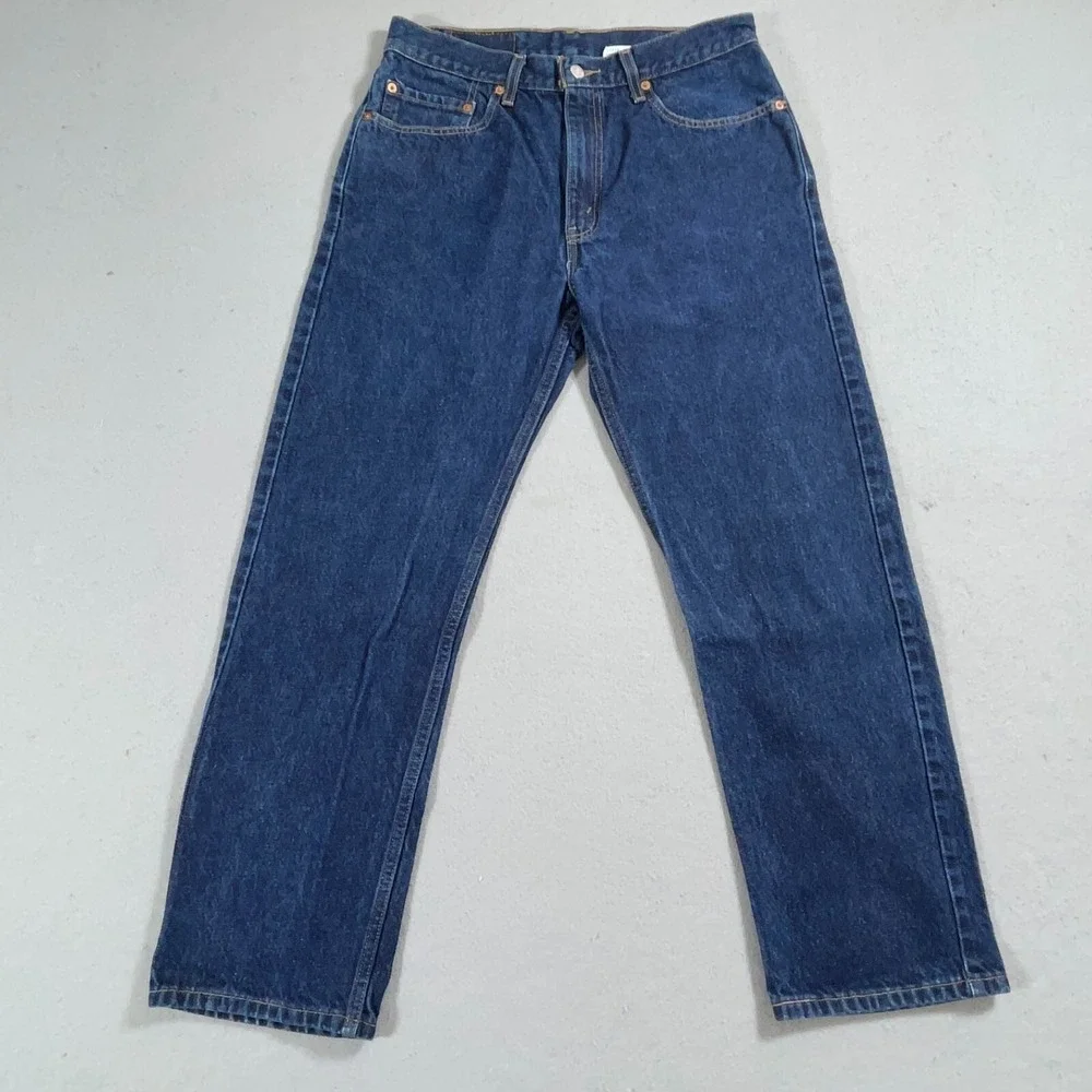 Vintage Levis 505 Regular Fit Men 33x30 Straight‎ Leg Dark Wash Denim Blackwing